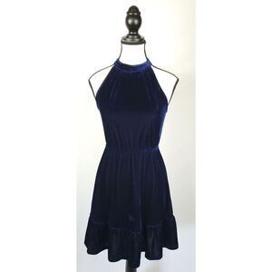 Aqua Velvet Navy Mini Dress size small